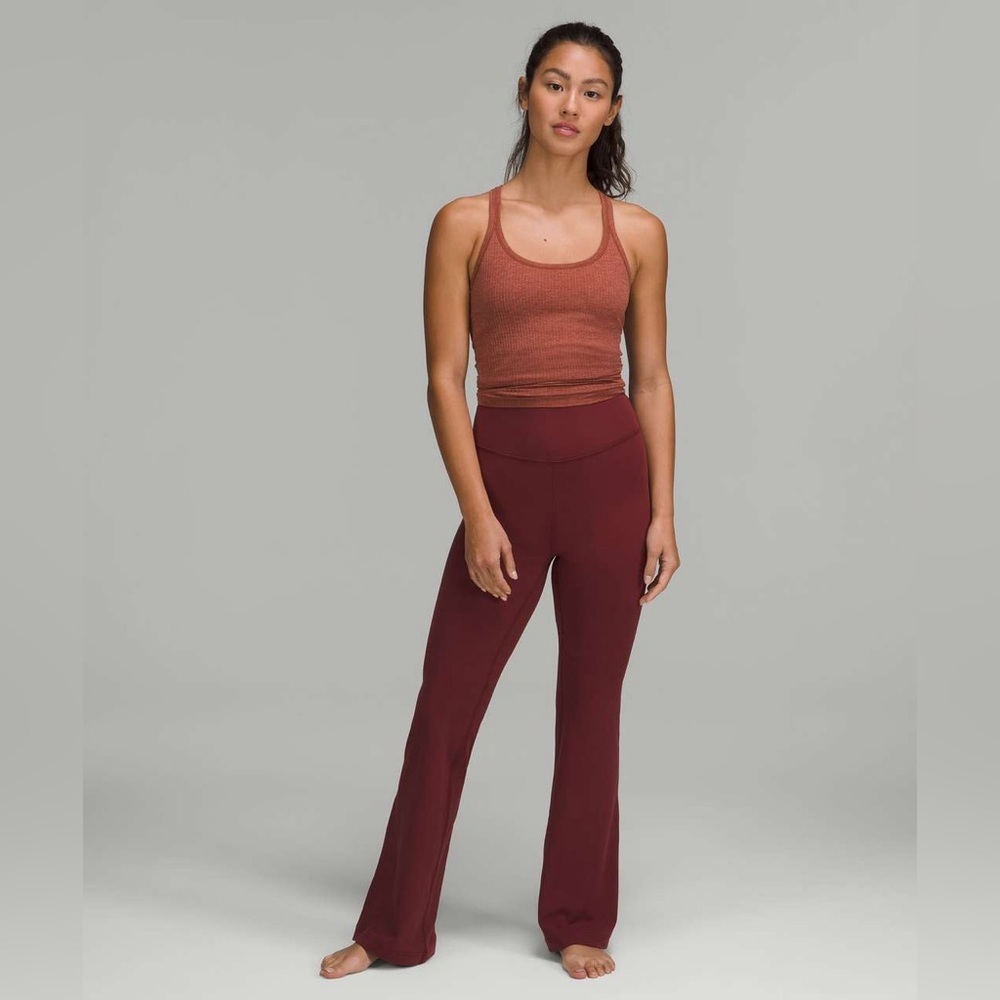 Lululemon Groove Super-High-Rise Flared Pant *Nulu in
Red Merlot